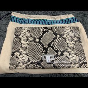 Tory Burch Snakeskin Clutch Purse